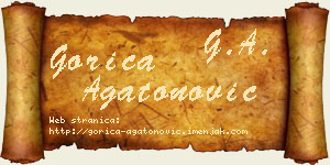 Gorica Agatonović vizit kartica